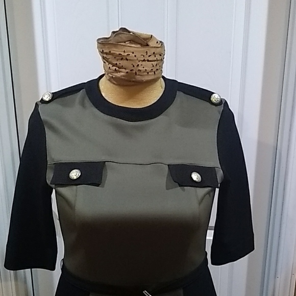 J. Taylor Olive Green & Black Dress - Picture 5 of 6